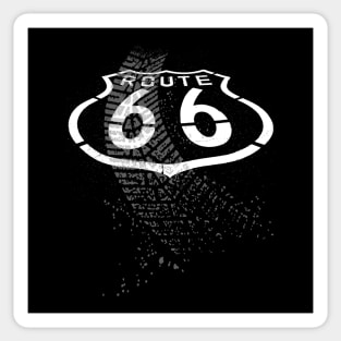 Route 66-Tire Tracks-Retro-Bike-Car Sticker